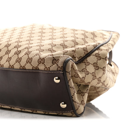 Gucci Monogram Peggy Braided Tote Dark Brown 10 of 10