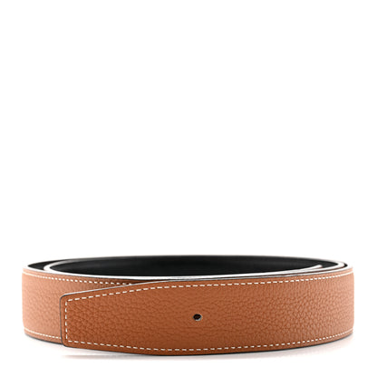 Hermes Box Togo 32mm Belt Strap 100 40 Black Gold 1 of 9