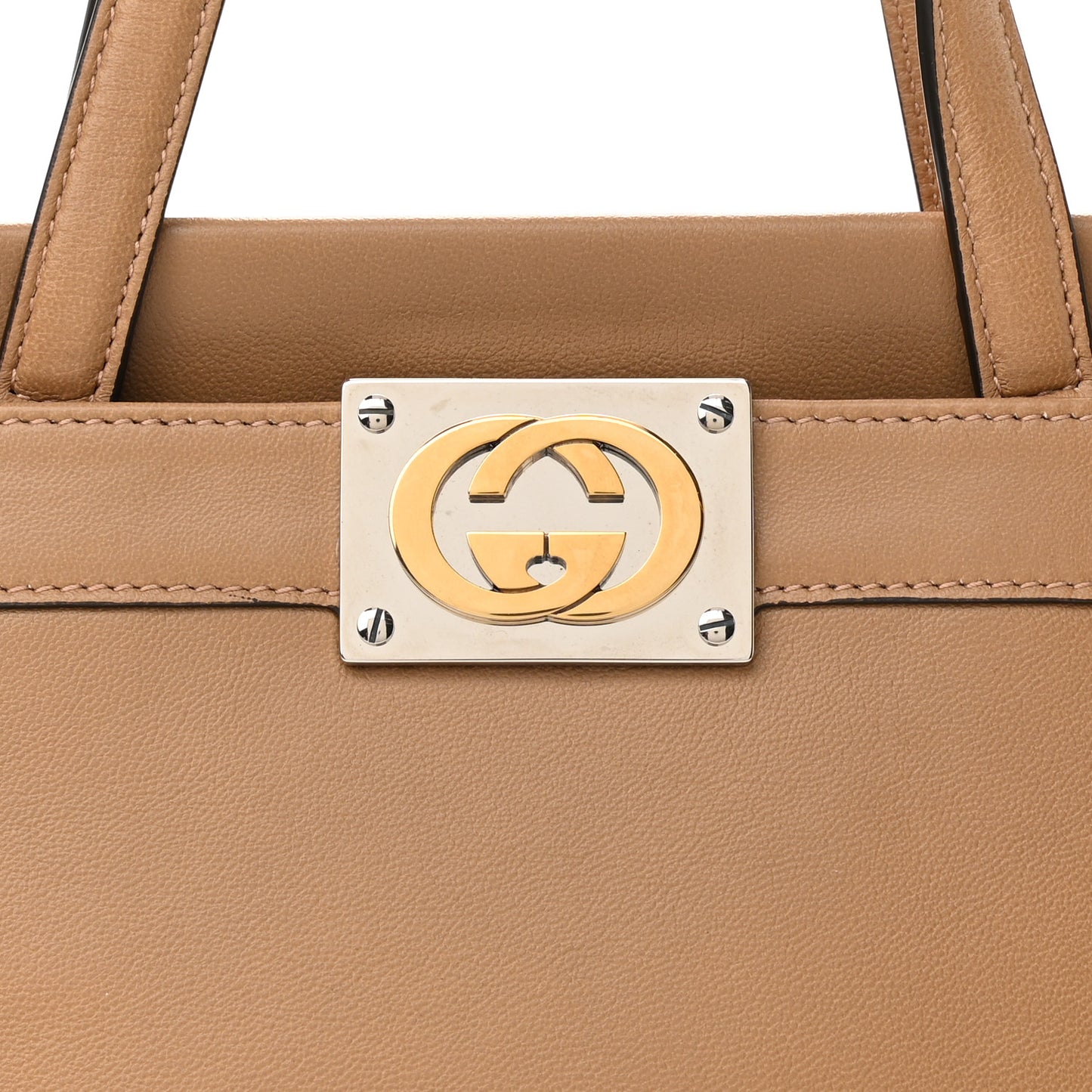 Lambskin Small Linea Matisse Top Handle Bag Natural Tan