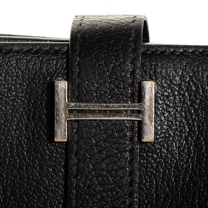 Hermes Chevre Mysore Bearn Gusset Wallet Black 6 of 13