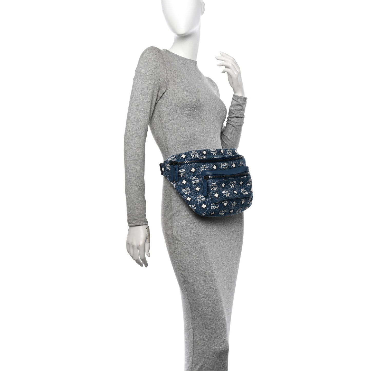 Jacquard Visetos Fursten Belt Bag Denim Blue
