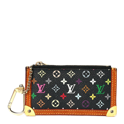 Louis Vuitton Monogram Multicolor Key Pouch Black 1 of 12