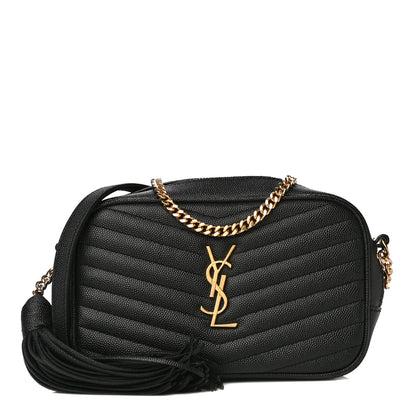 Saint Laurent Grain De Poudre Matelasse Monogram Mini Lou Camera Bag Black 1 of 11