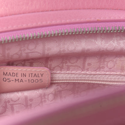 Christian Dior Grained Calfskin Romantic Flowers Frame Satchel Pink 9 of 13