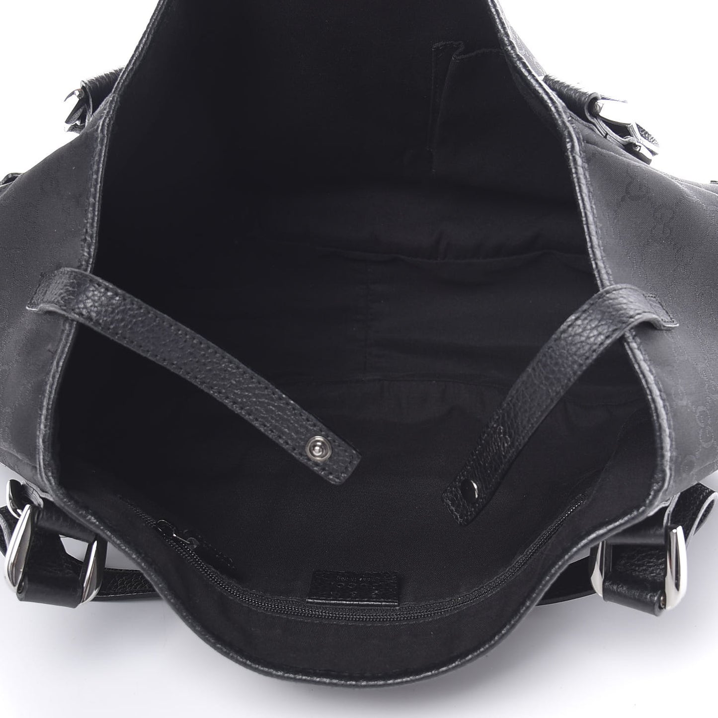 Nylon Monogram Medium Abbey Shoulder Bag Black