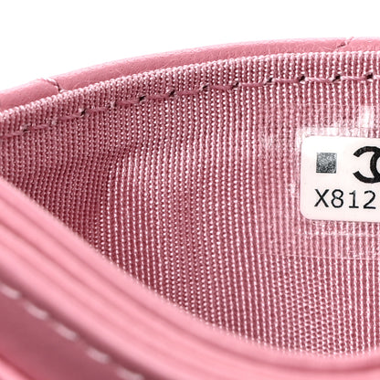Chanel Lambskin Quilted Crystal Star Card Holder Pink 8 of 9