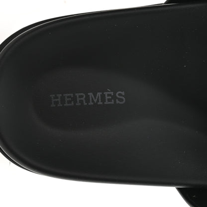Hermes Calfskin Mens Chypre Sandals 42 Black 8 of 10