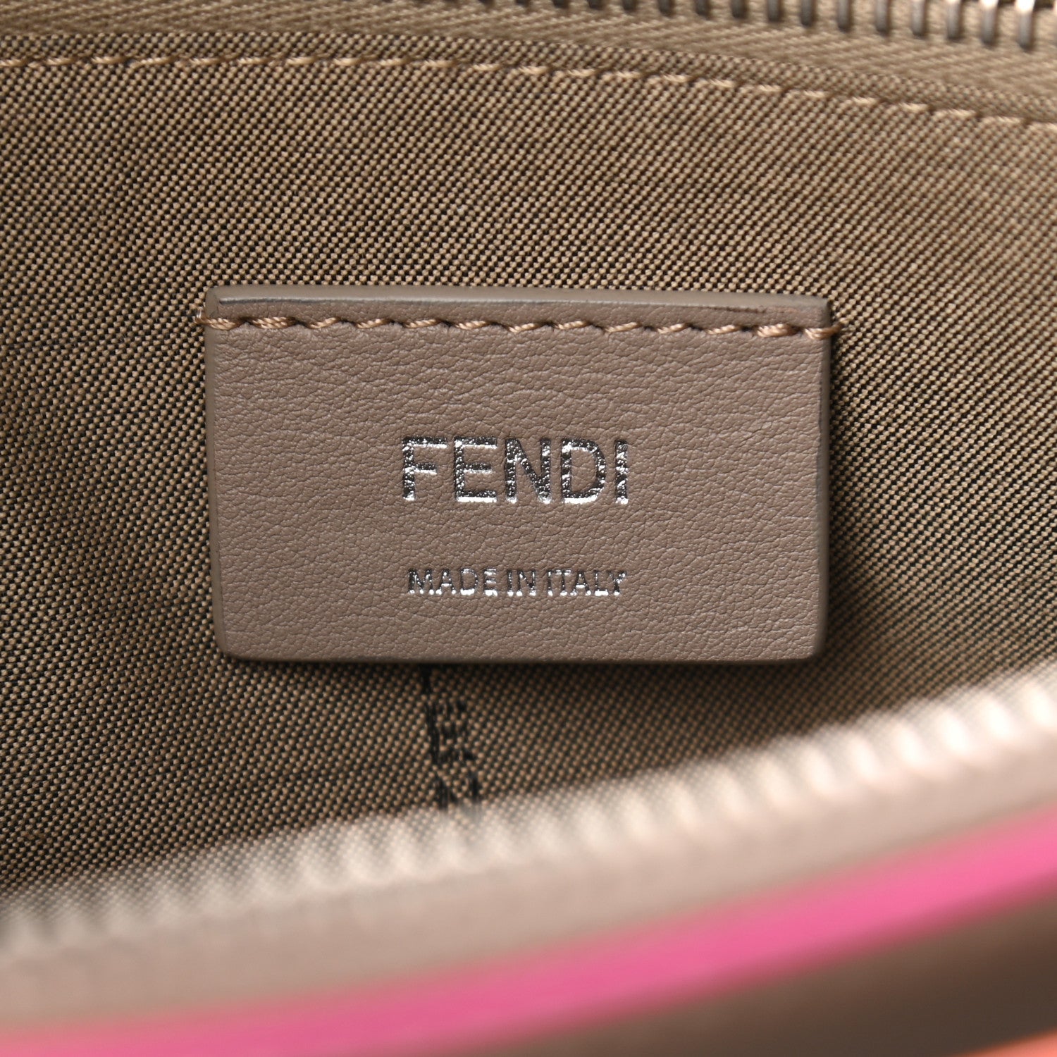 Fendi Vitello Dolce Croc Tail Medium By The Way Boston Bag Tortora Orange Pink 6 of 11