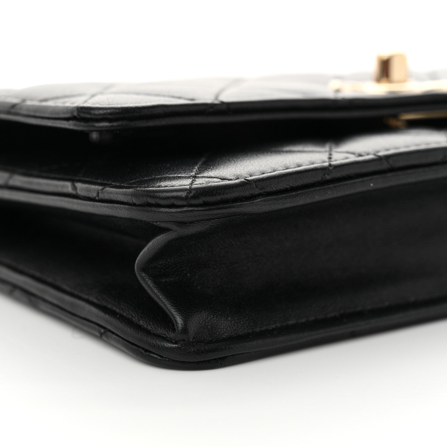 Chanel Lambskin Quilted Trendy CC Wallet On Chain WOC Black 10 of 14