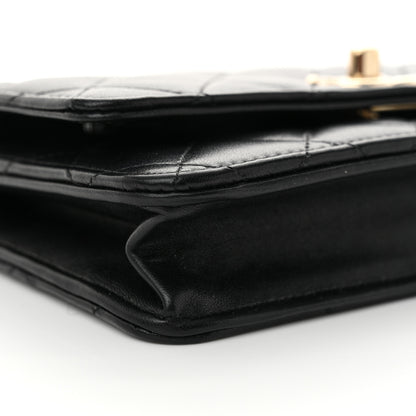 Chanel Lambskin Quilted Trendy CC Wallet On Chain WOC Black 10 of 14