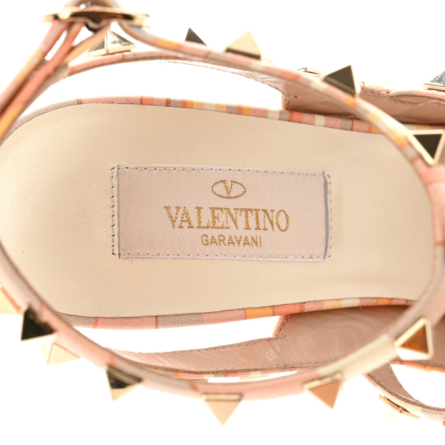 Valentino Garavani Nappa Native Couture 1975 Rockstud Ankle Strap 100mm Pumps 37.5 Mandarin Sorbet 6 of 7