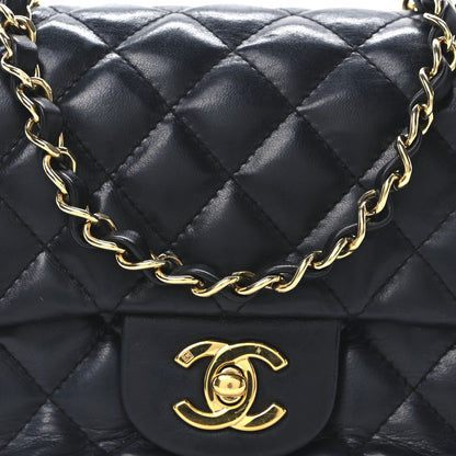 Chanel Lambskin Quilted Mini Square Flap Black 8 of 10