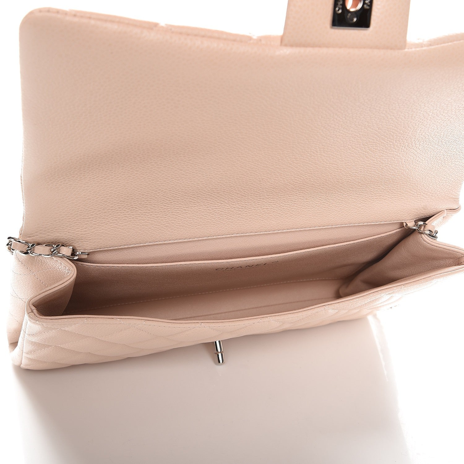 Chanel Caviar Quilted Clutch With Chain Flap Light Pink 5 of 8