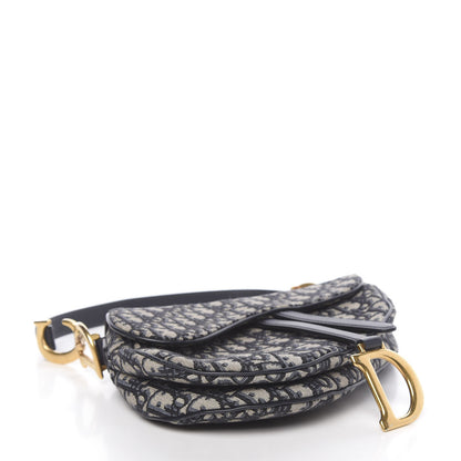Christian Dior Oblique Saddle Bag Blue 4 of 10