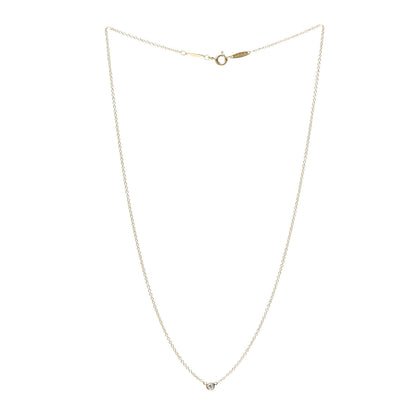 Tiffany 18K Yellow Gold Diamond .05ct Elsa Peretti Diamonds by the Yard Pendant Necklace 3 of 5
