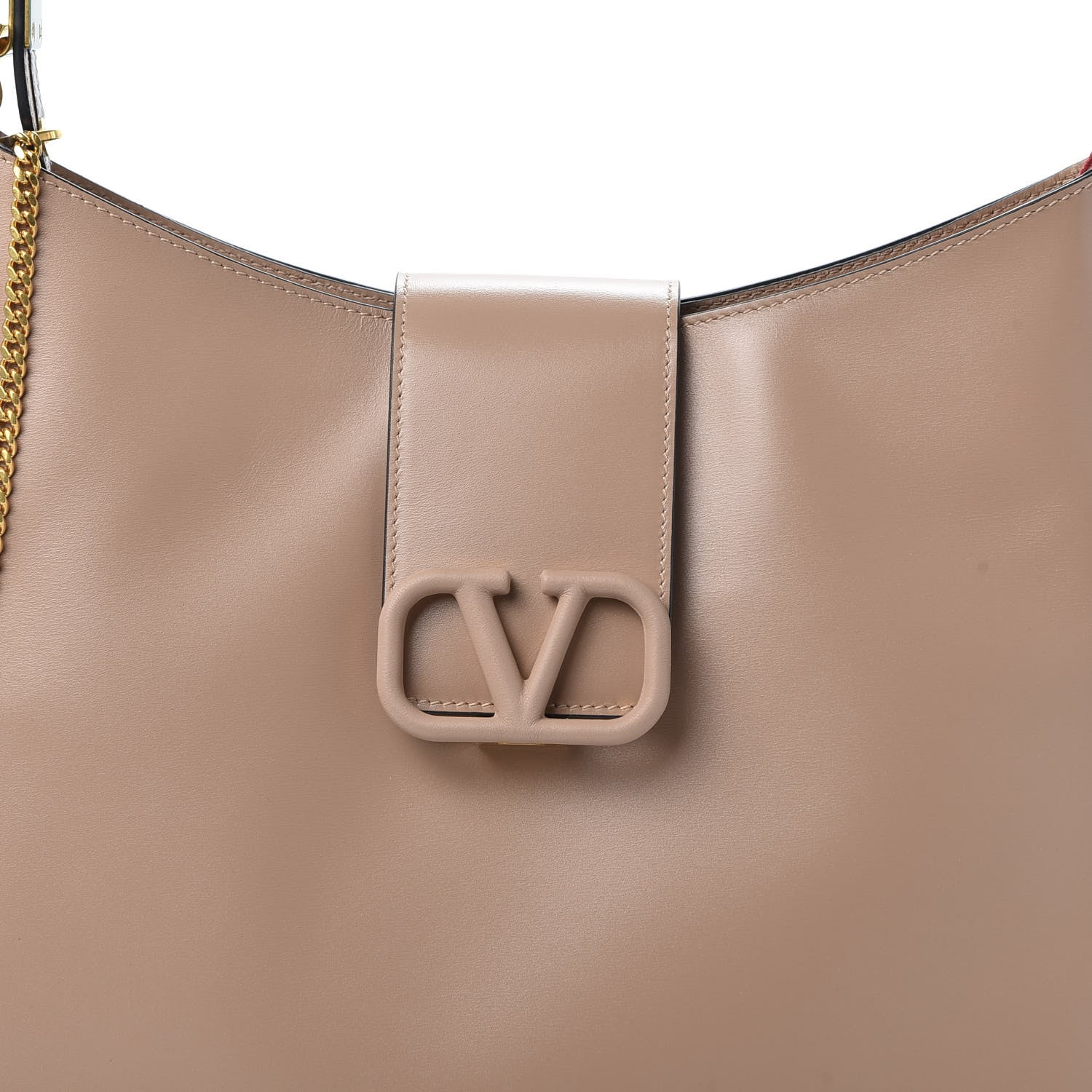 Valentino Garavani Smooth Calfskin VSling Hobo Bag Camel Rose 8 of 8
