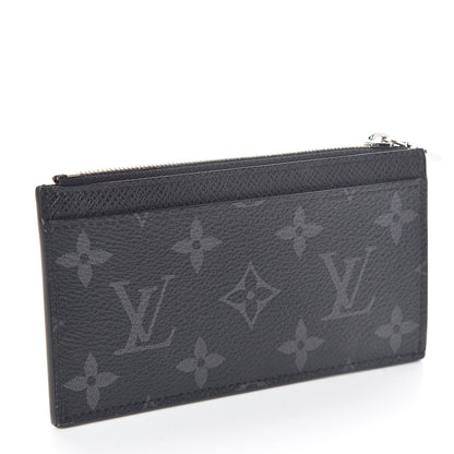 Louis Vuitton Monogram Eclipse Taiga Coin Card Holder 3 of 7