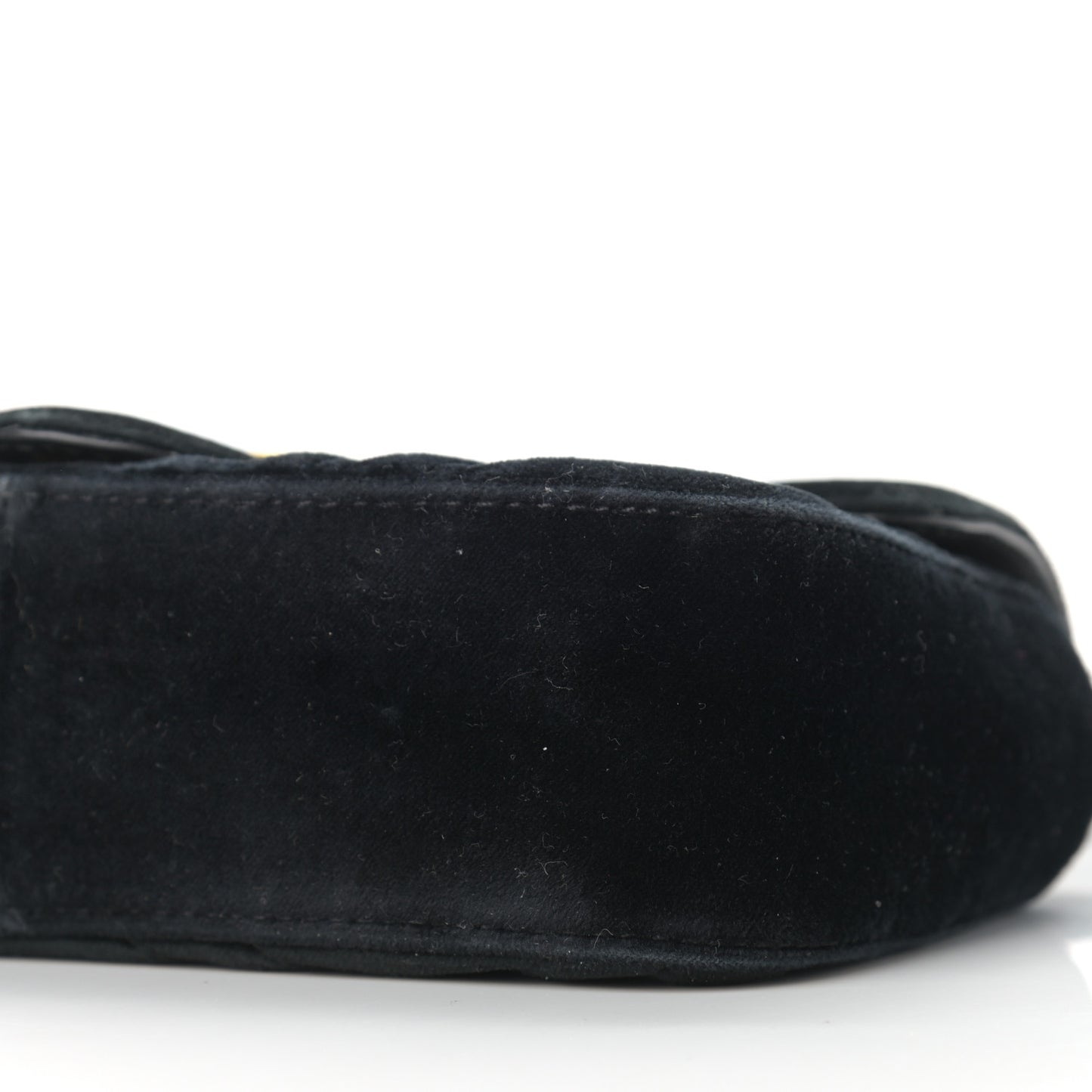 Velvet Matelasse Mini GG Marmont Shoulder Bag Black