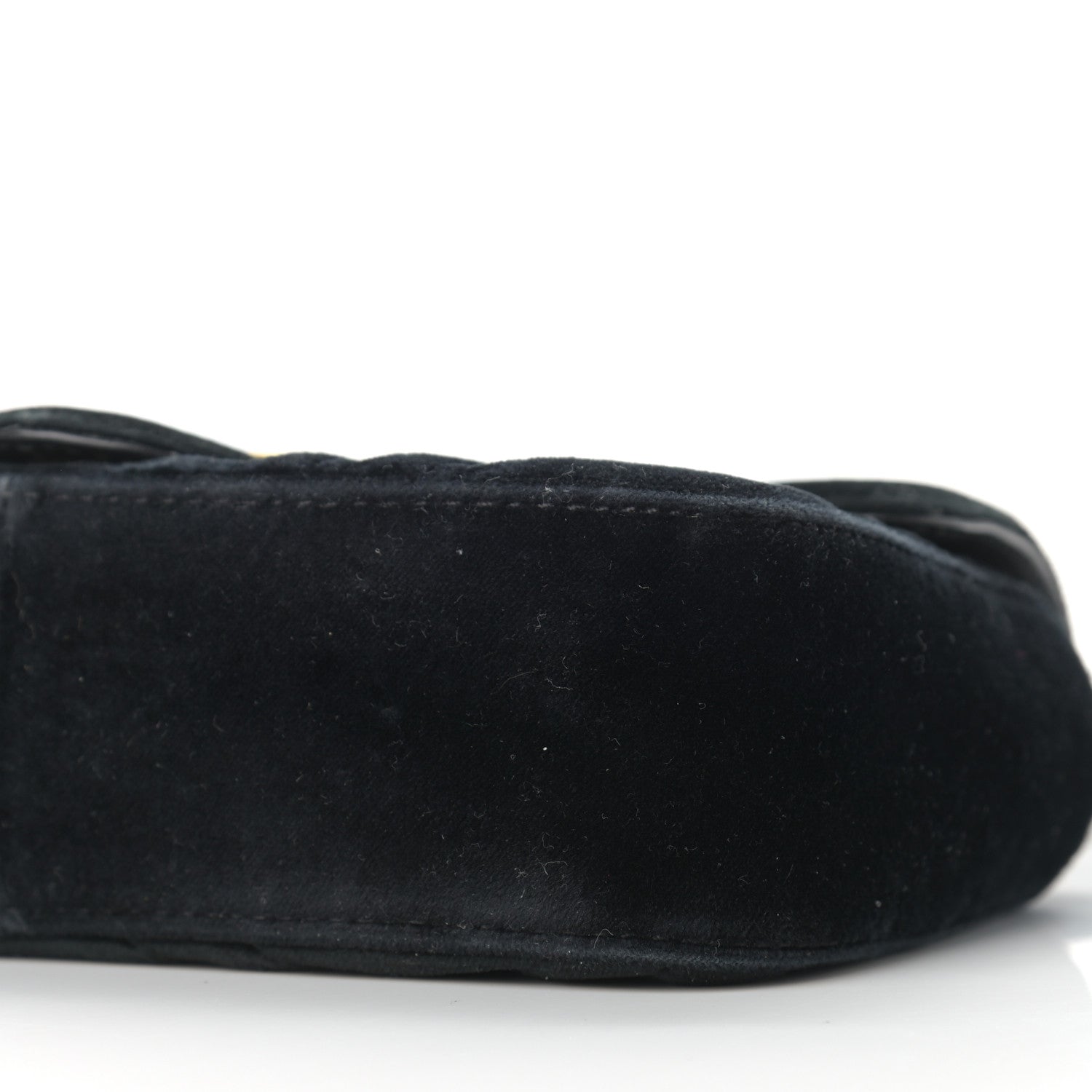 Gucci Velvet Matelasse Mini GG Marmont Shoulder Bag Black 8 of 11