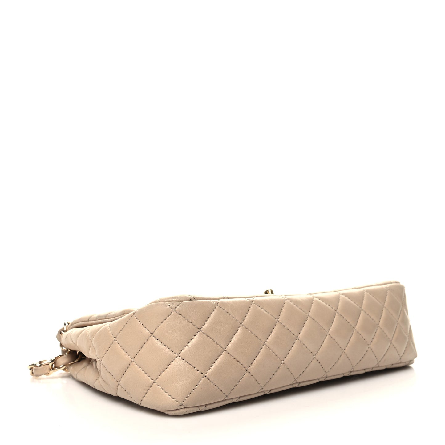 Lambskin Quilted Valentine Charms Medium Single Flap Beige