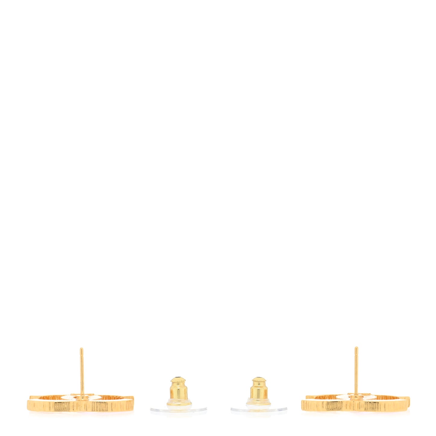 Enamel CC Earrings Pink Gold