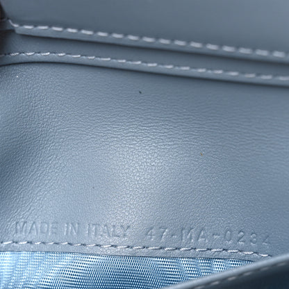 Christian Dior Grained Calfskin Supple Cannage Caro Dahlia Wallet Cloud Blue 7 of 7