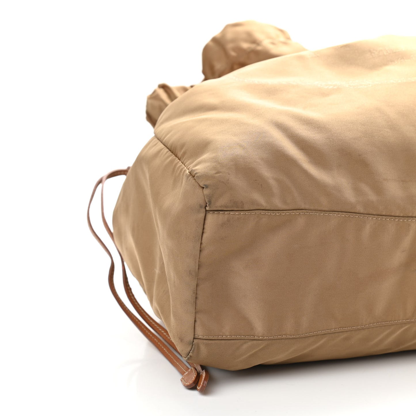 Tessuto Nylon Logo Drawstring Bucket Bag