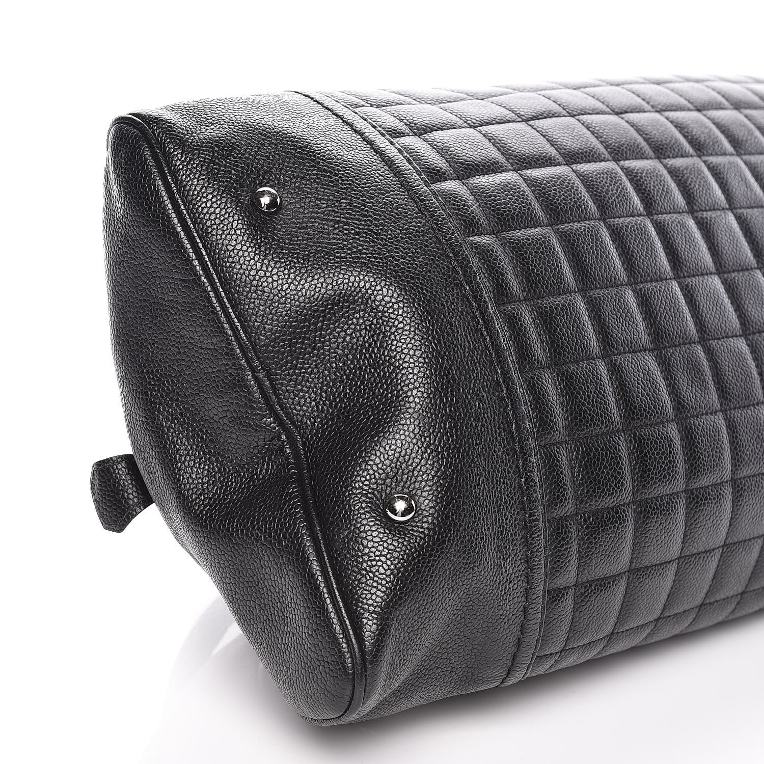 Chanel Caviar Square Quilted Dome Satchel Black 8 of 9