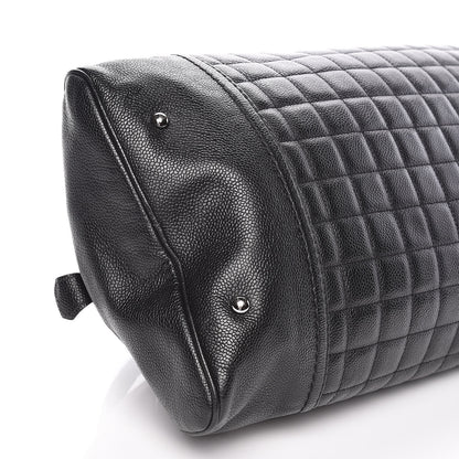 Chanel Caviar Square Quilted Dome Satchel Black 8 of 9