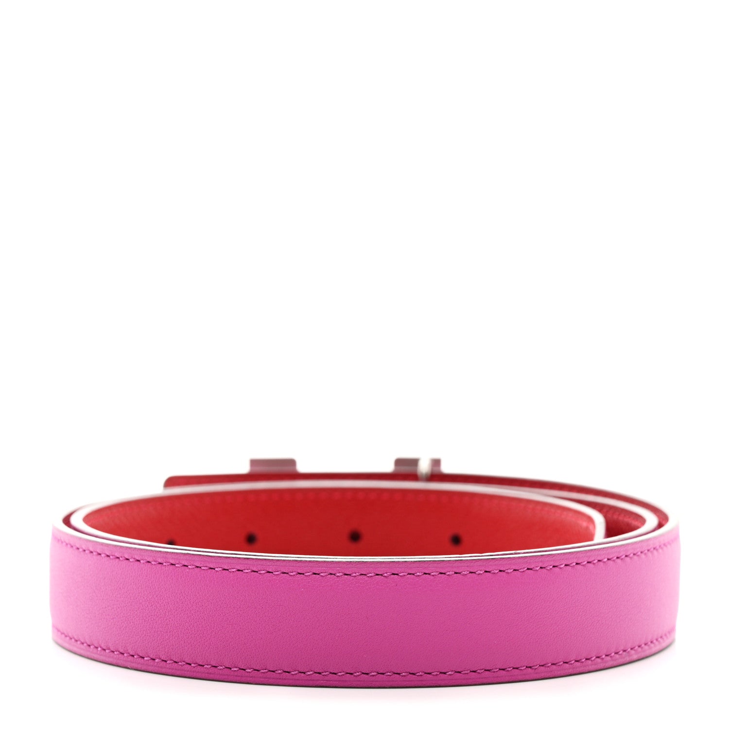 Hermes Swift Epsom 24mm Constance H Belt 80 80 32 Magnolia Rouge Casaque 2 of 5