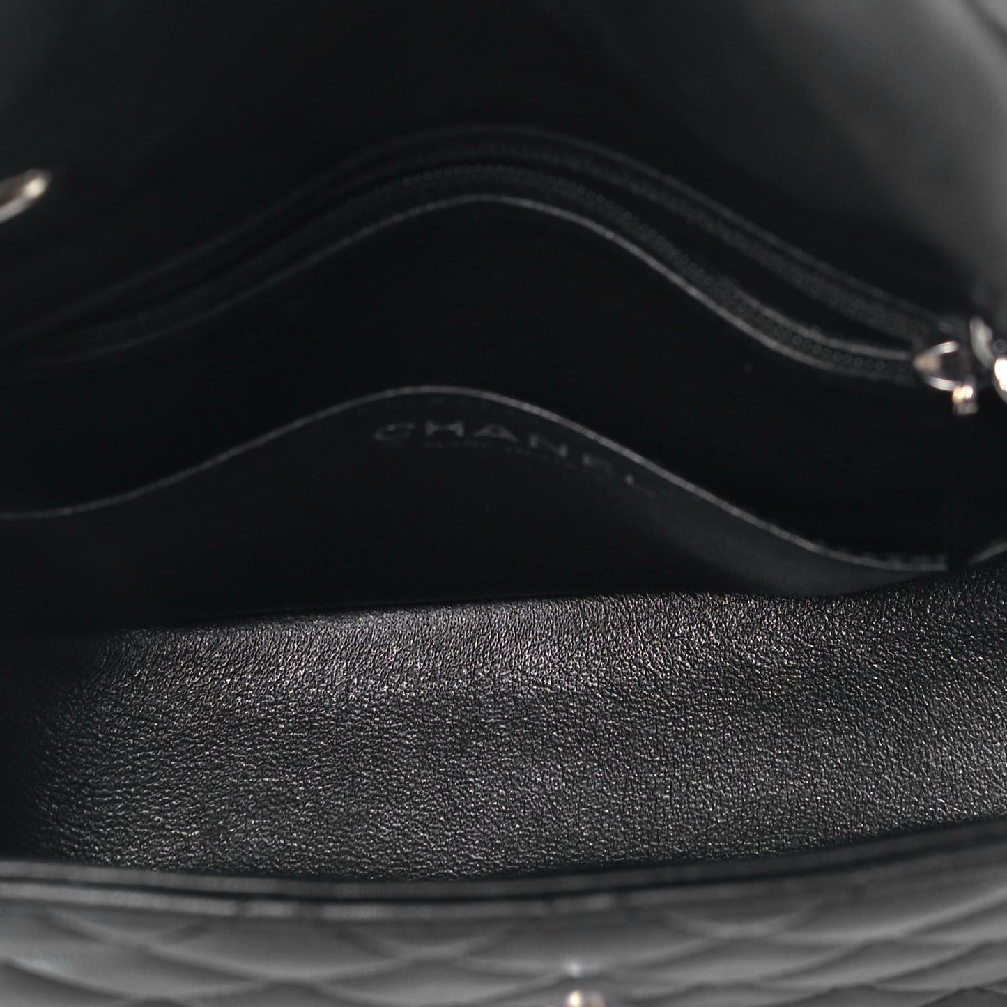 Lambskin Quilted Mini Square Flap Black