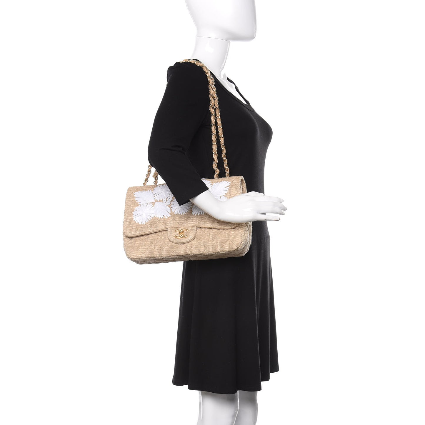 Tweed Raffia Coco Country Jumbo Flap