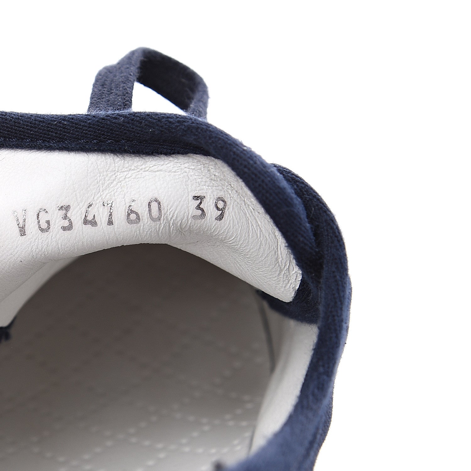 Chanel Canvas Lace Up Cap Toe Sneakers 39 Navy 8 of 14