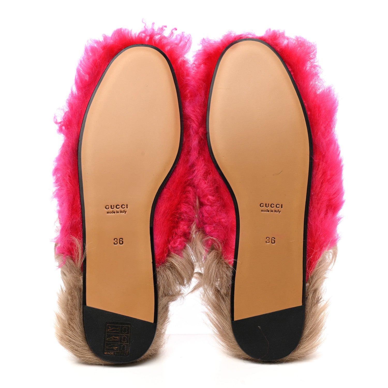 Gucci Merino Wool Womens Princetown Slippers 36 Raspberry Lipstick Natural 5 of 8
