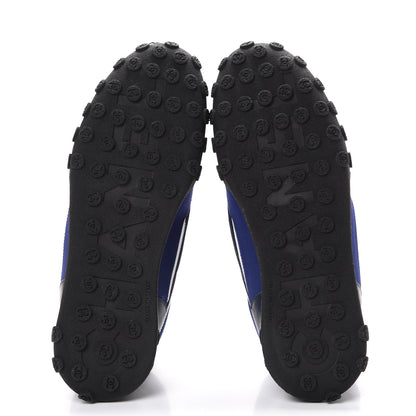 Chanel Calfskin Mesh Lycra Womens Logo High Top Sneakers 40.5 Navy 5 of 9