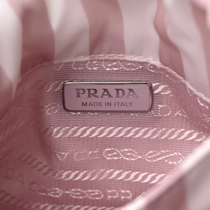Prada Re-Nylon Soft Padded Striped Small Double Handled Shoulder Bag Alabastro 6 of 8