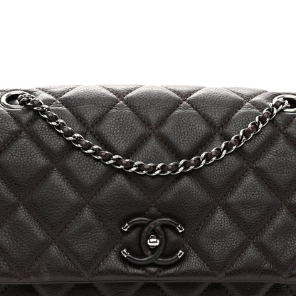 Chanel Calfskin Quilted Medium Frame in Chain Flap Brown 8 of 11