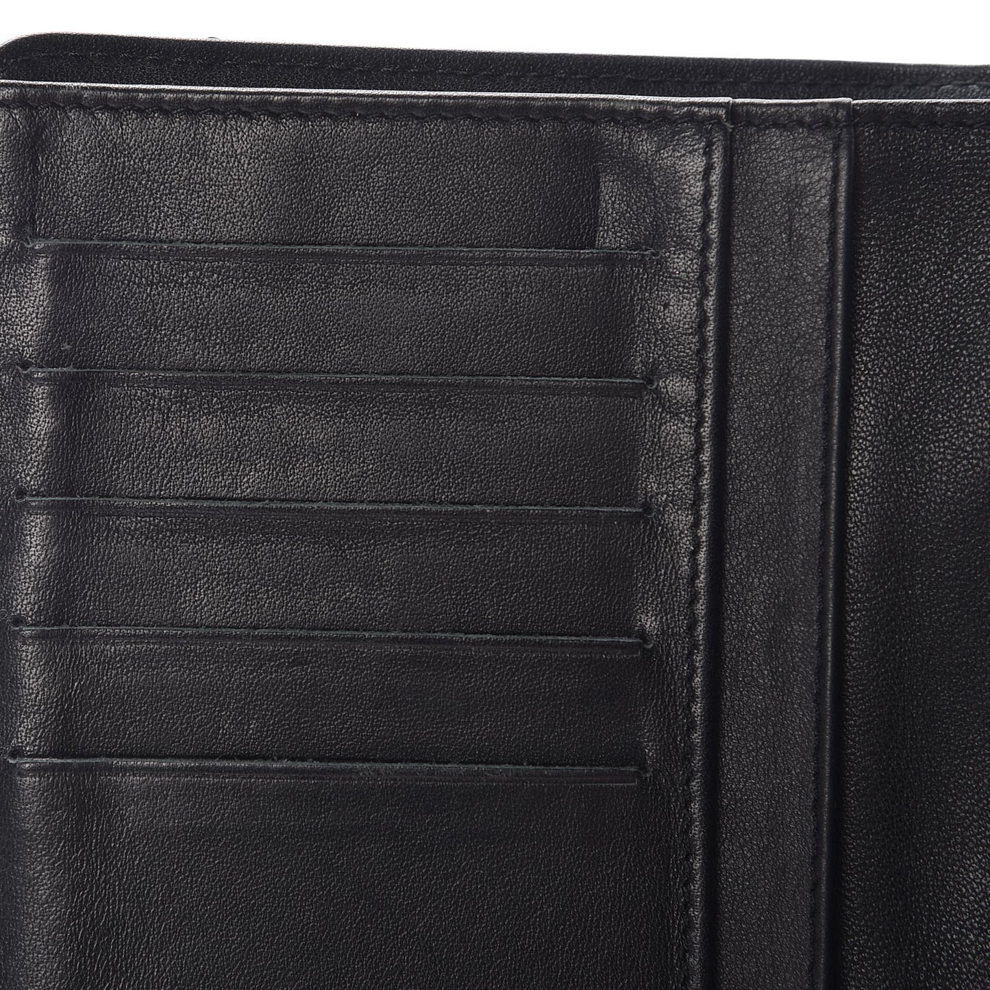 Patent Quilted Brilliant Zipped Pocket Wallet Black