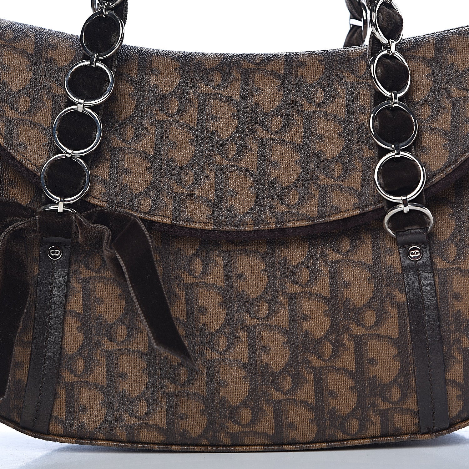Christian Dior Monogram Romantique Trotter Bag Brown 10 of 10