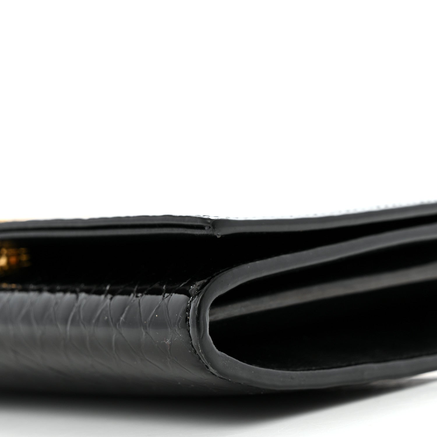 Saint Laurent Embossed Monogram Chain Wallet Black 10 of 15