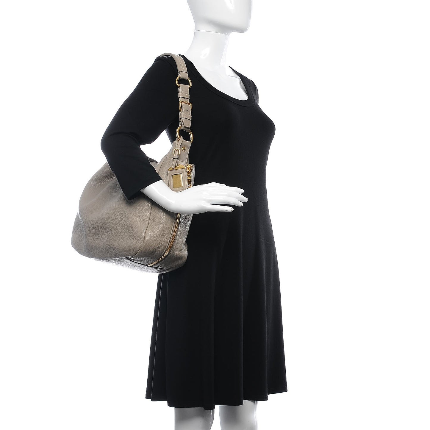 Vitello Daino Side Pocket Hobo Pomice