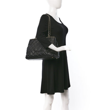 Chanel Calfskin Quilted Small Chain Me Tote Black 2 of 12