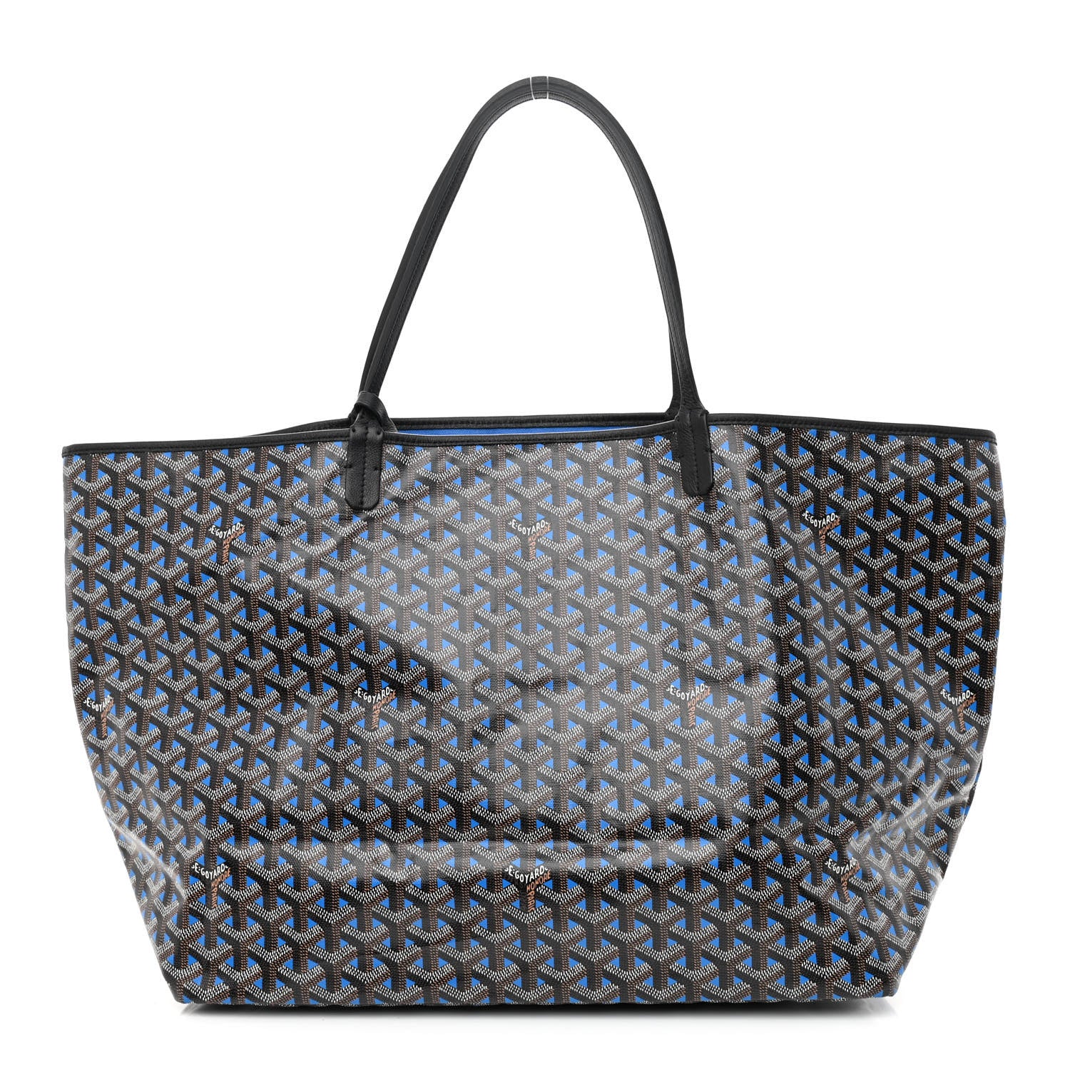 Goyard Goyardine Saint Louis Claire Voie GM Black Sky Blue 3 of 15