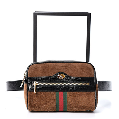 Gucci Suede Small Ophidia Belt Bag 85 34 Brown 11 of 11