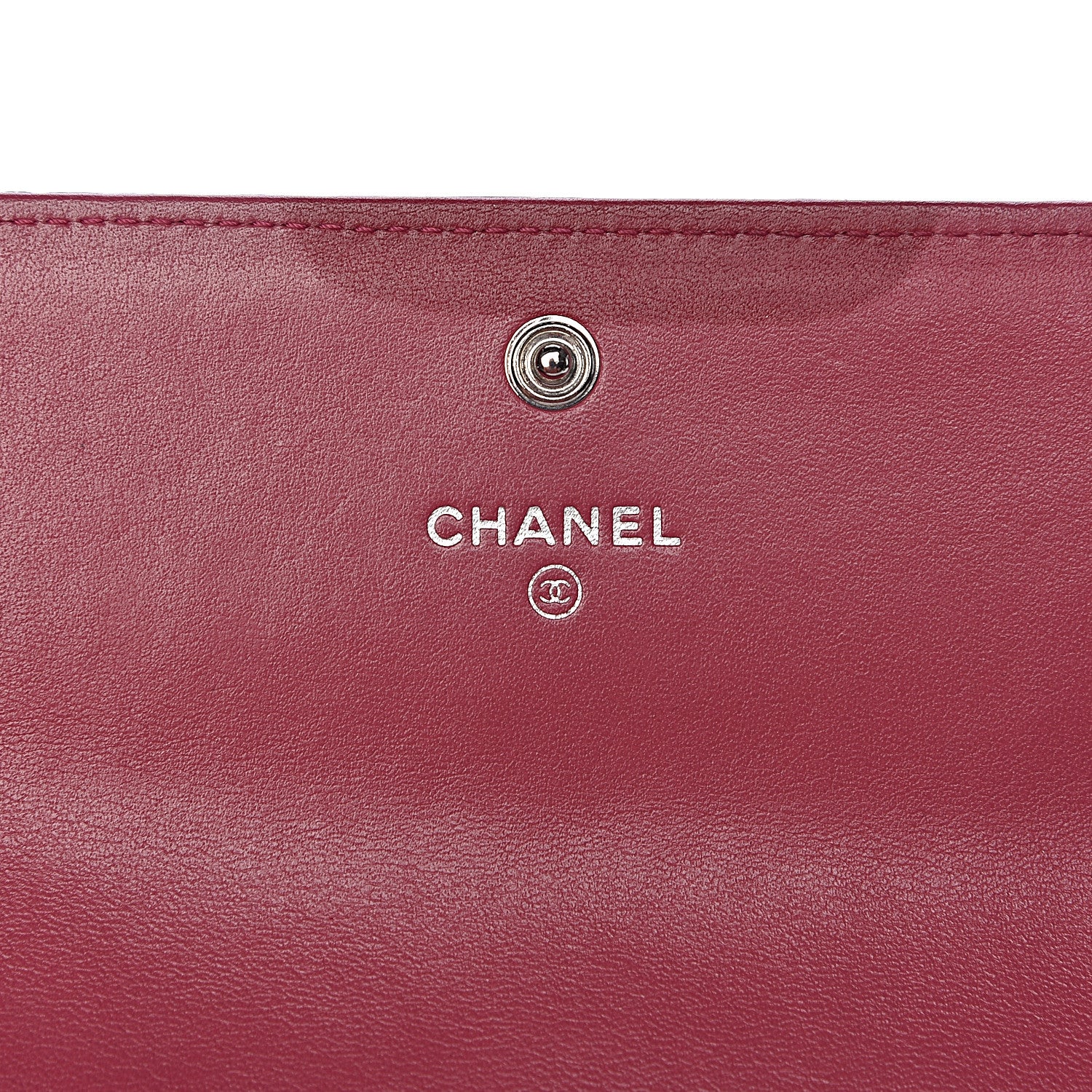 Chanel Lambskin Embossed Camellia Large Gusset Flap Wallet Pink 6 of 17