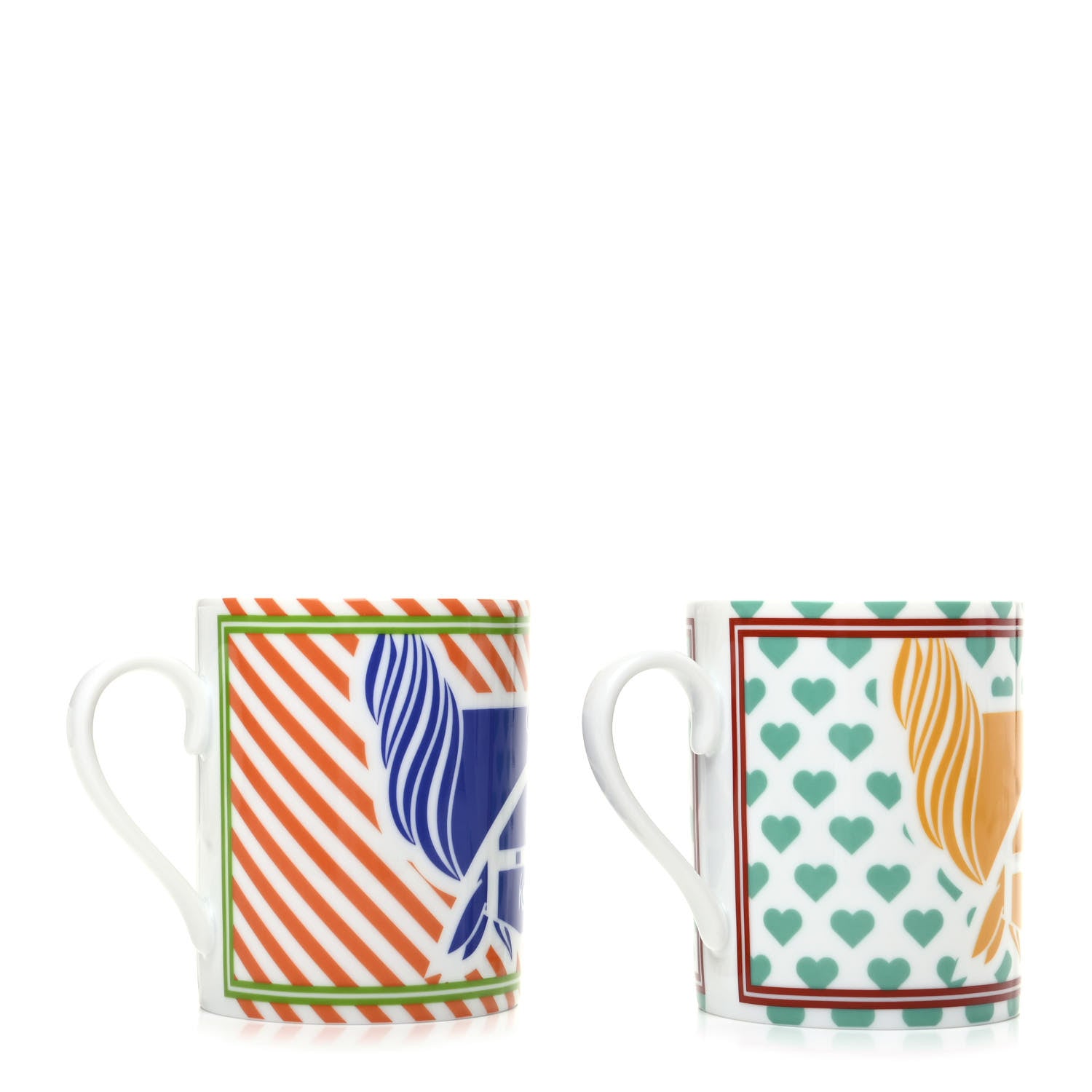 Hermes Porcelain Quadrige Pop Mug Set of 2 3 of 7