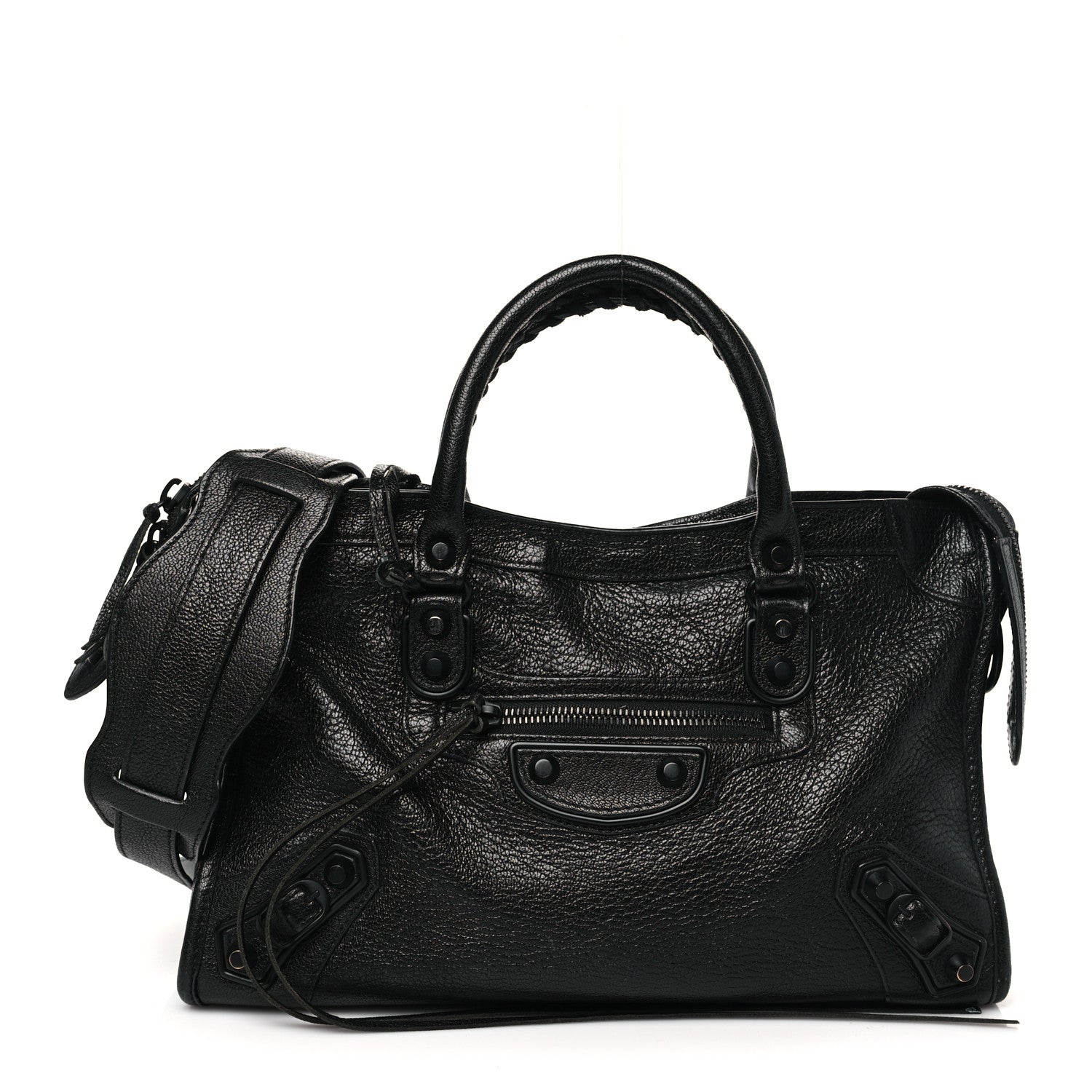 Balenciaga Chevre Black Metallic Edge Hardware S City Black 1 of 12