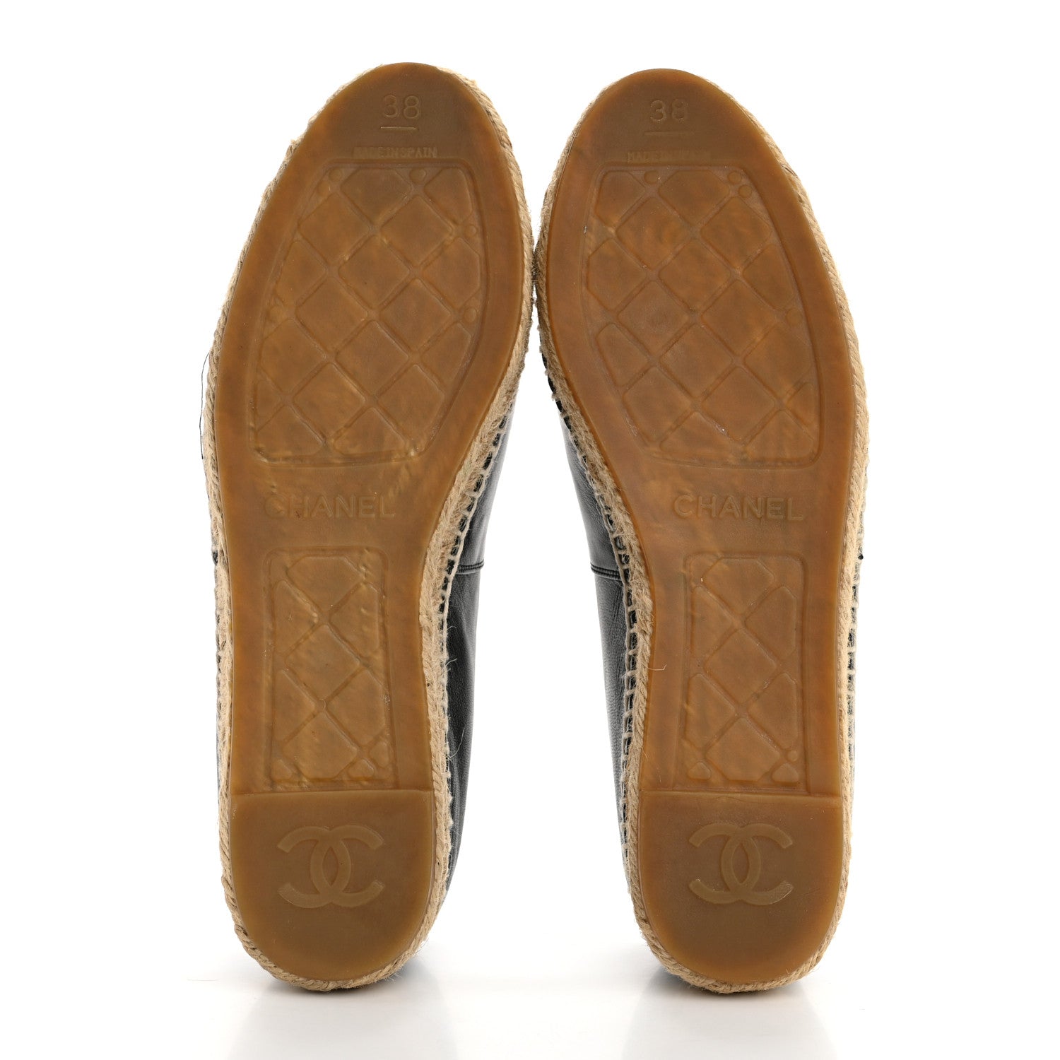 Chanel Lambskin CC Espadrilles 38 Black 6 of 11