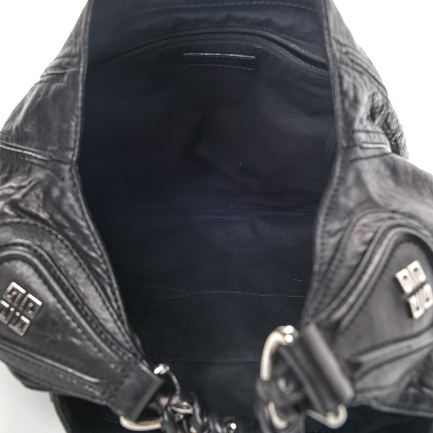 Givenchy Tumbled Sheepskin Eclipse Hobo Black 4 of 9