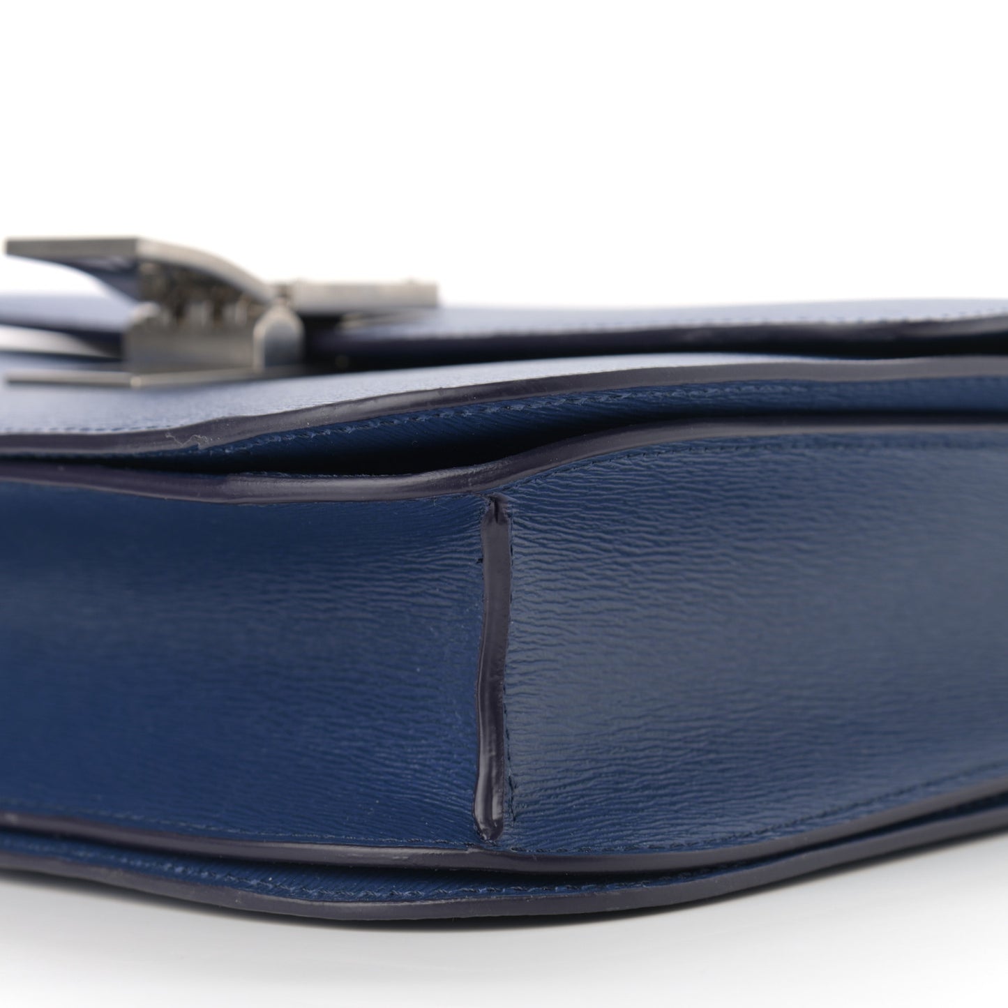 Liege Calfskin Medium Classic Box Flap Bag Blue